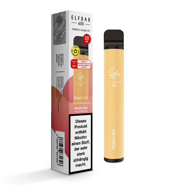 Elfbar 600 Einweg-E-Zigarette Peach Ice 20mg Nikotin