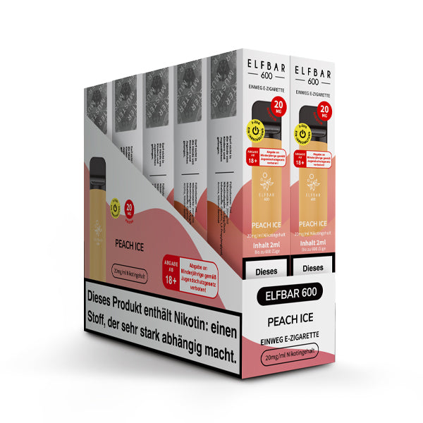 Elfbar 600 Einweg-E-Zigarette Peach Ice 20mg Nikotin