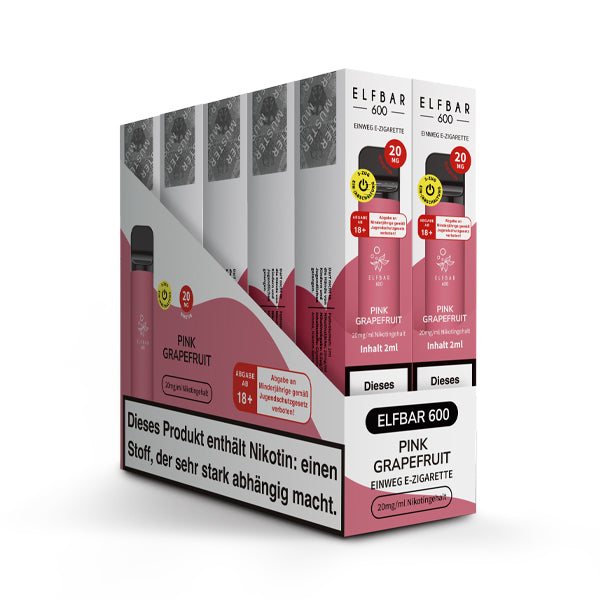 Elfbar 600 Einweg-E-Zigarette Pink Grapefruit 20mg Nikotin
