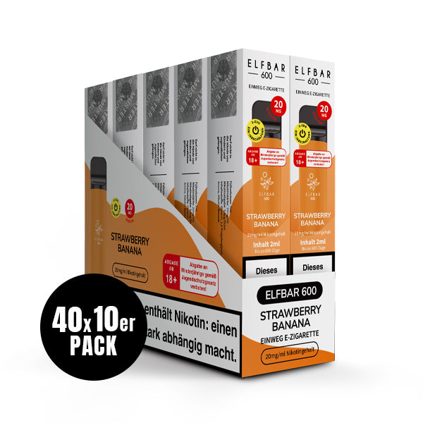 Elfbar 600 Einweg-E-Zigarette Strawberry Banana 20mg Nikotin