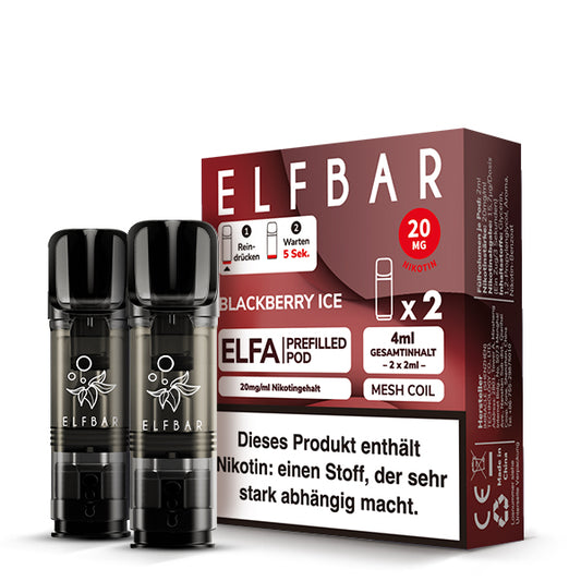 Elfbar ELFA Prefilled Pod Blackberry Ice 20mg Nikotin 2er Pack