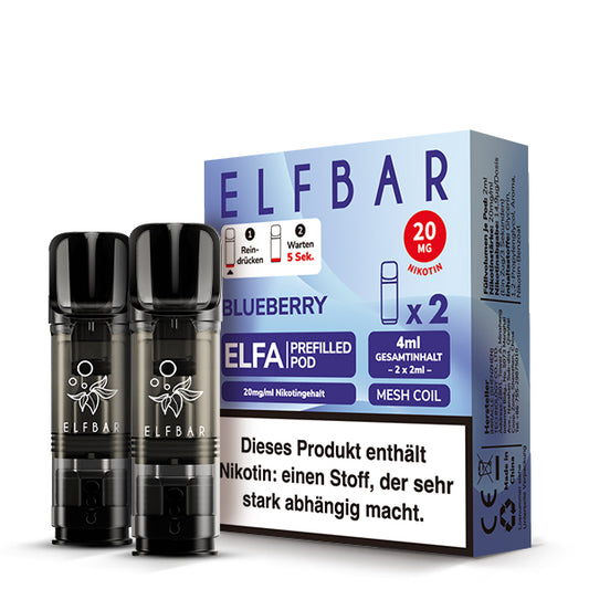 Elfbar ELFA Prefilled Pod Blueberry 20mg Nikotin 2er Pack