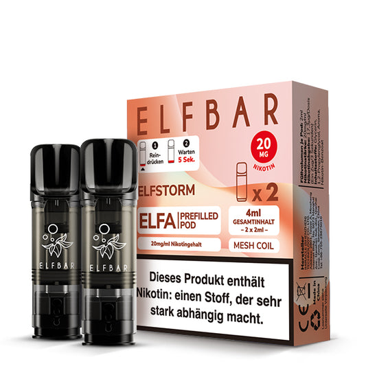 Elfbar ELFA Prefilled Pod Elfstorm 20mg Nikotin 2er Pack