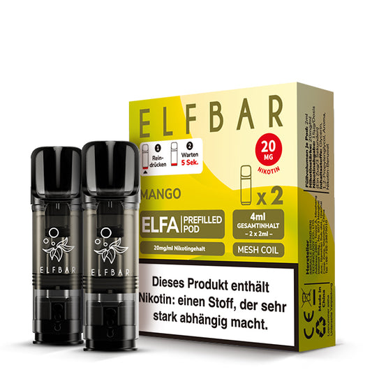 Elfbar ELFA Prefilled Pod Mango 20mg Nikotin 2er Pack