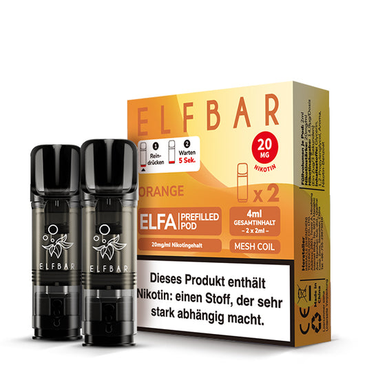 Elfbar ELFA Prefilled Pod Orange 20mg Nikotin 2er Pack