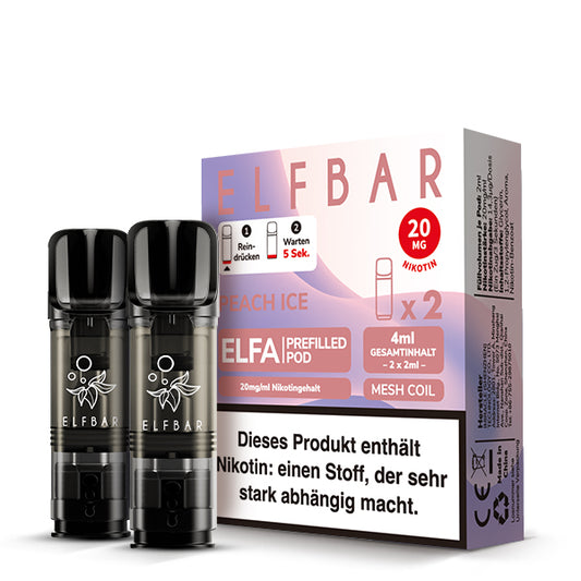 Elfbar ELFA Prefilled Pod Peach Ice 20mg Nikotin 2er Pack