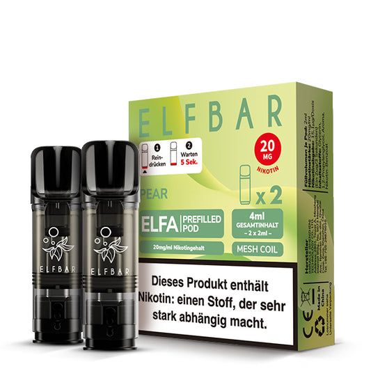 Elfbar ELFA Prefilled Pod Pear 20mg Nikotin 2er Pack