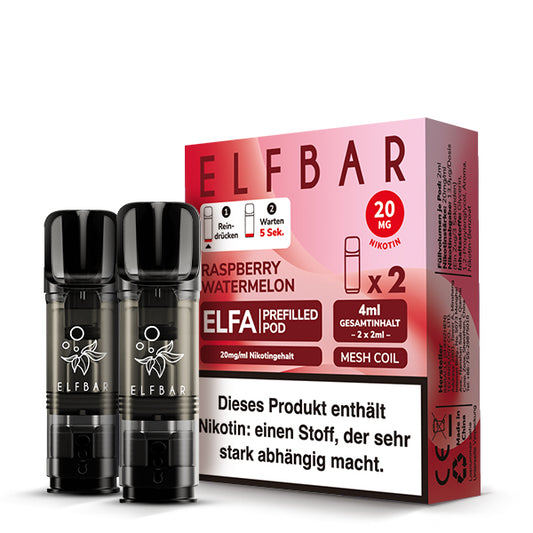 Elfbar ELFA Prefilled Pod Raspberry Watermelon 20mg Nikotin 2er Pack
