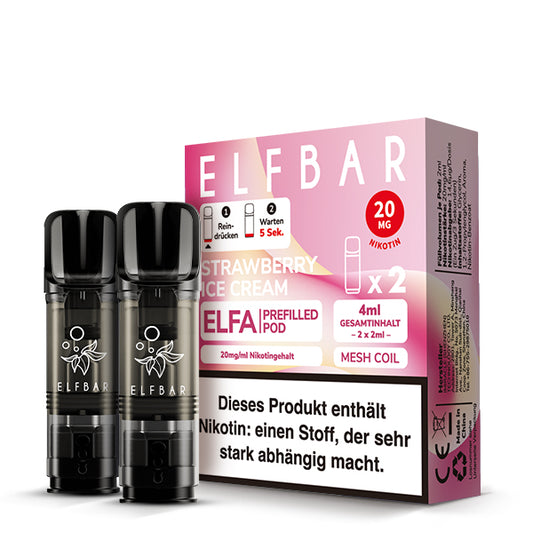Elfbar ELFA Prefilled Pod Strawberry Ice Cream 20mg Nikotin 2er Pack