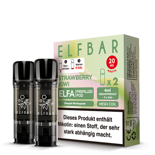 Elfbar ELFA Prefilled Pod Strawberry Kiwi 20mg Nikotin 2er Pack
