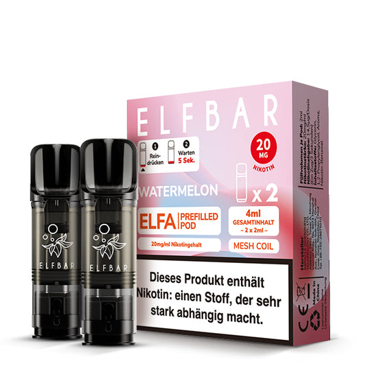 Elfbar ELFA Prefilled Pod Watermelon 20mg Nikotin 2er Pack