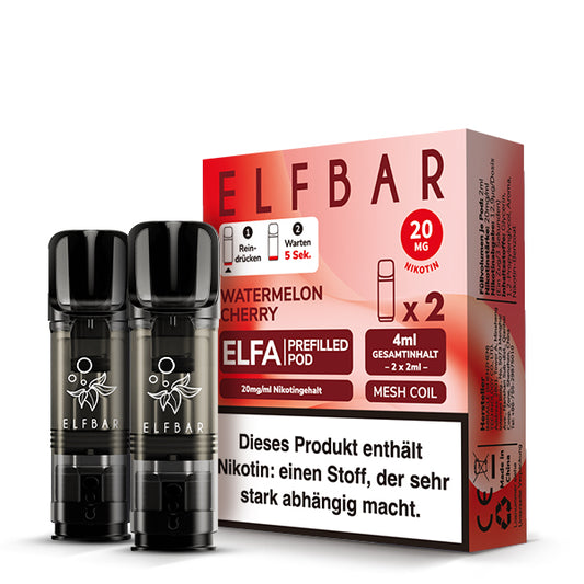 Elfbar ELFA Prefilled Pod Watermelon Cherry 20mg Nikotin 2er Pack