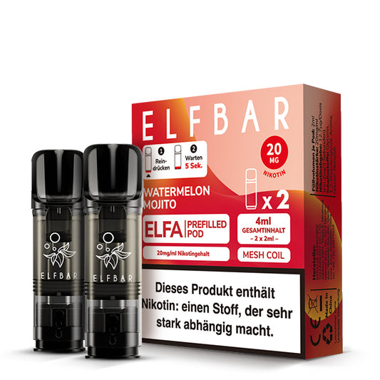Elfbar ELFA Prefilled Pod Watermelon Mojito 20mg Nikotin 2er Pack