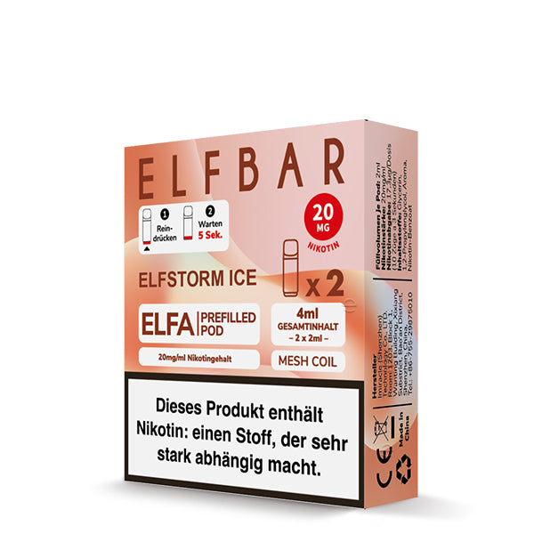 Elfbar ELFA Prefilled Pod Elfstorm 20mg Nikotin 2er Pack