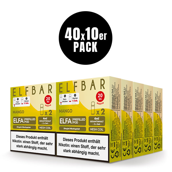 Elfbar ELFA Prefilled Pod Mango 20mg Nikotin 2er Pack