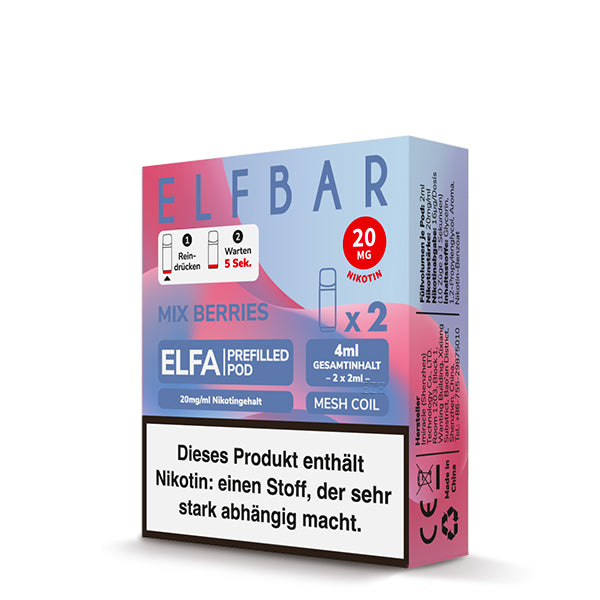Elfbar ELFA Prefilled Pod Mix Berries 20mg Nikotin 2er Pack
