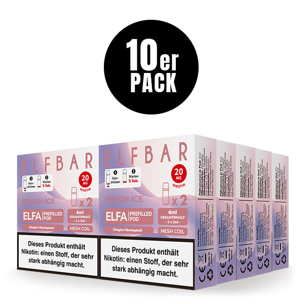 Elfbar ELFA Prefilled Pod Peach Ice 20mg Nikotin 2er Pack
