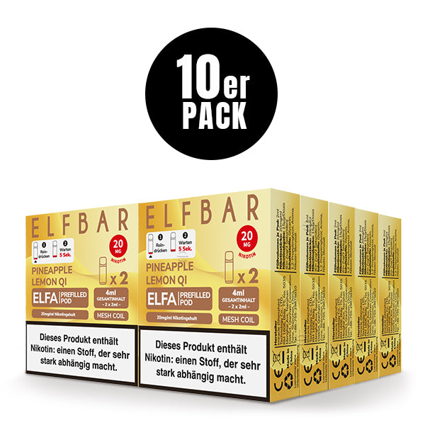 Elfbar ELFA Prefilled Pod Pineapple Lemon Qi 20mg Nikotin 2er Pack