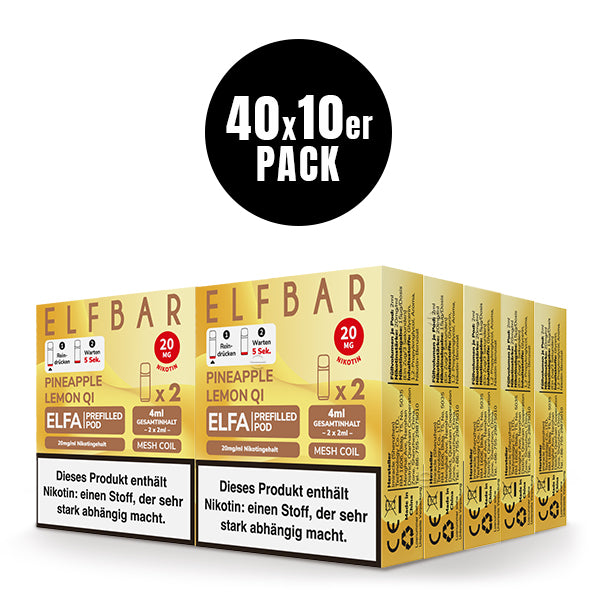 Elfbar ELFA Prefilled Pod Pineapple Lemon Qi 20mg Nikotin 2er Pack