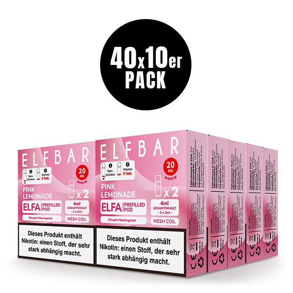 Elfbar ELFA Prefilled Pod Pink Lemonade 20mg Nikotin 2er Pack