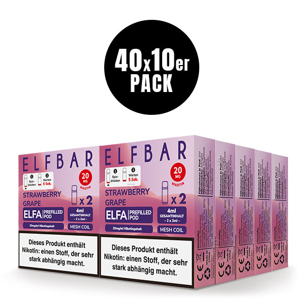 Elfbar ELFA Prefilled Pod Strawberry Grape 20mg Nikotin 2er Pack