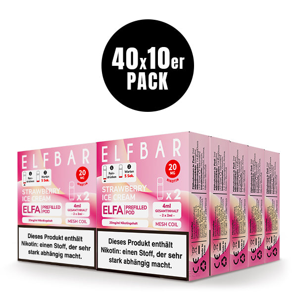 Elfbar ELFA Prefilled Pod Strawberry Ice Cream 20mg Nikotin 2er Pack