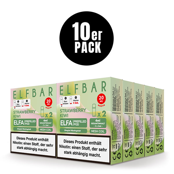 Elfbar ELFA Prefilled Pod Strawberry Kiwi 20mg Nikotin 2er Pack