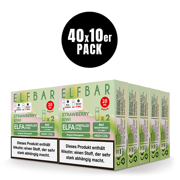 Elfbar ELFA Prefilled Pod Strawberry Kiwi 20mg Nikotin 2er Pack