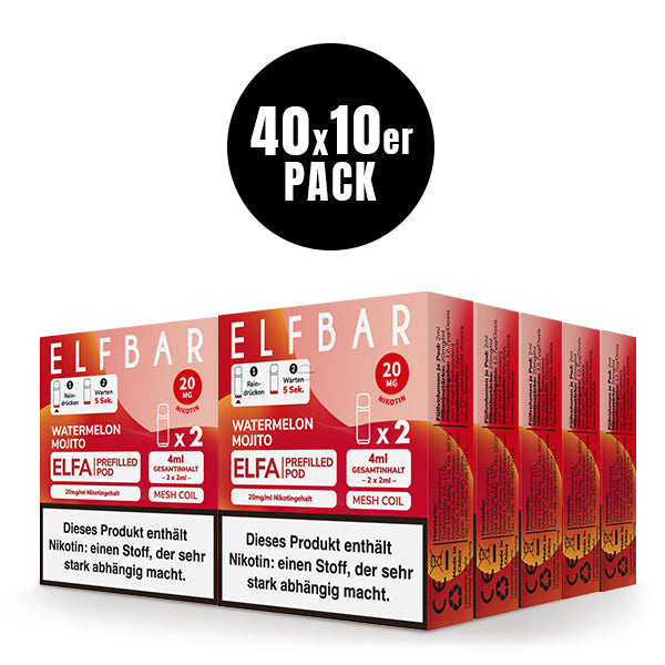 Elfbar ELFA Prefilled Pod Watermelon Mojito 20mg Nikotin 2er Pack