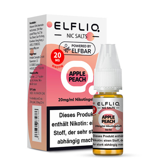 Elfbar Elfliq eLiquid 10ml Apple Peach 10ML