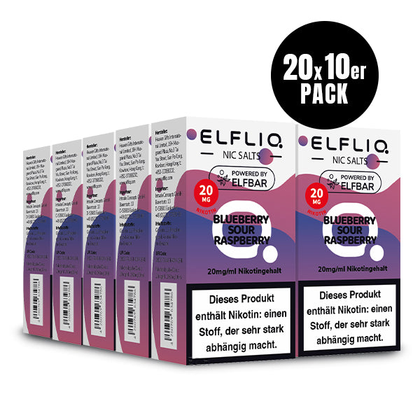 Elfbar Elfliq eLiquid 10ml Blueberry Sour Raspberry 10ML