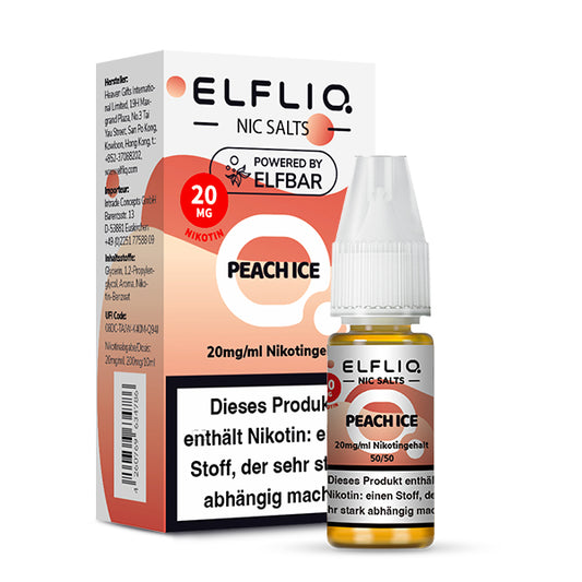 Elfbar Elfliq eLiquid 10ml Peach Ice 10ML