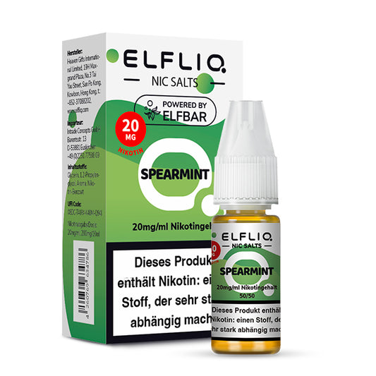 Elfbar Elfliq eLiquid 10ml Spearmint 10ML