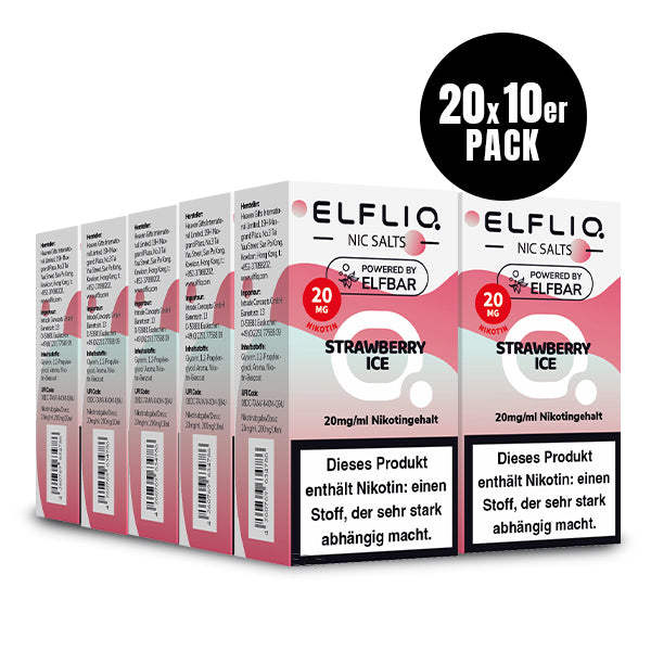 Elfbar Elfliq eLiquid 10ml Strawberry Ice 10ML