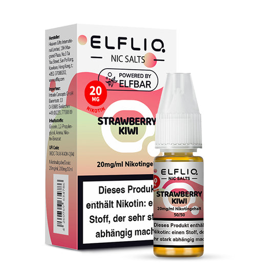 Elfbar Elfliq eLiquid 10ml Strawberry Kiwi 10ML