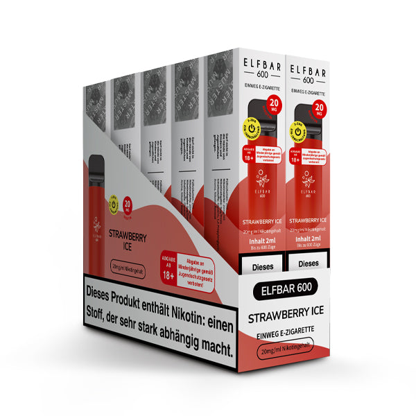 Elfbar 600 Einweg-E-Zigarette Strawberry Ice 20mg Nikotin