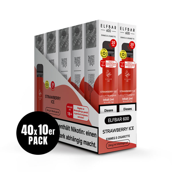 Elfbar 600 Einweg-E-Zigarette Strawberry Ice 20mg Nikotin