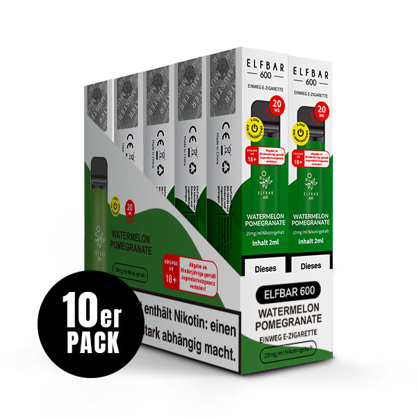 Elfbar 600 Einweg-E-Zigarette Watermelon Pomegranate 20mg Nikotin