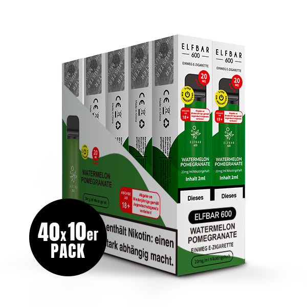 Elfbar 600 Einweg-E-Zigarette Watermelon Pomegranate 20mg Nikotin