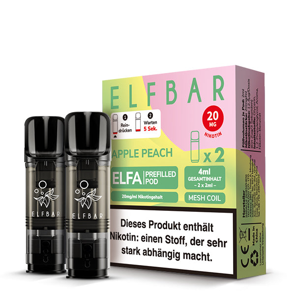 Elfbar ELFA Prefilled Pod Apple Peach 20mg Nikotin 2er Pack