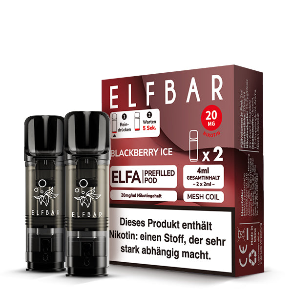 Elfbar ELFA Prefilled Pod Blackberry Ice 20mg Nikotin 2er Pack