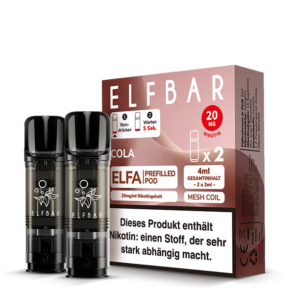 Elfbar ELFA Prefilled Pod Cola 20mg Nikotin 2er Pack
