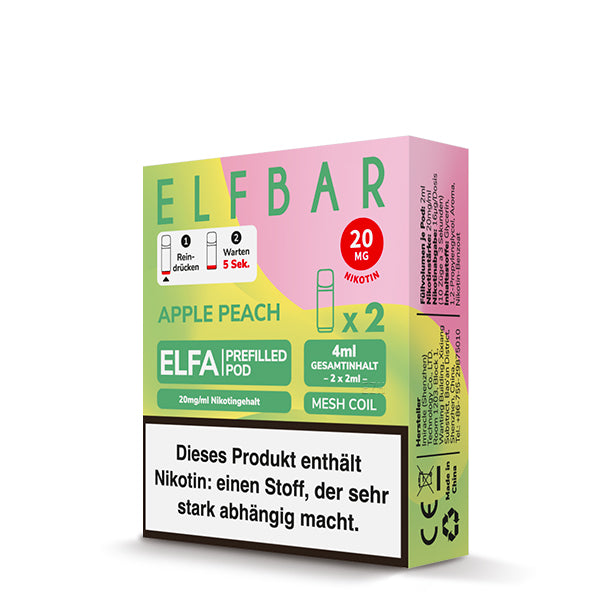 Elfbar ELFA Prefilled Pod Apple Peach 20mg Nikotin 2er Pack
