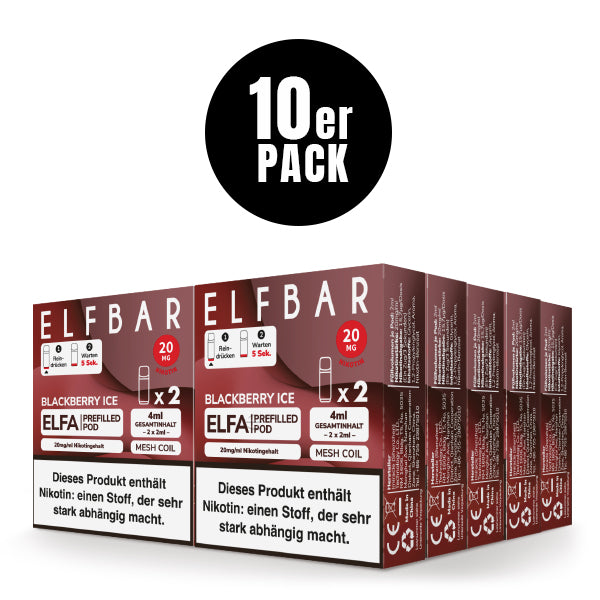 Elfbar ELFA Prefilled Pod Blackberry Ice 20mg Nikotin 2er Pack
