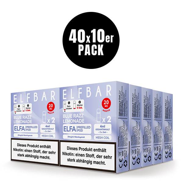 Elfbar ELFA Prefilled Pod Blue Razz Lemonade 20mg Nikotin 2er Pack