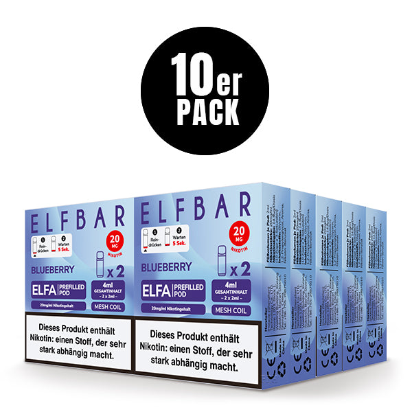 Elfbar ELFA Prefilled Pod Blueberry 20mg Nikotin 2er Pack