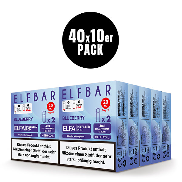 Elfbar ELFA Prefilled Pod Blueberry 20mg Nikotin 2er Pack