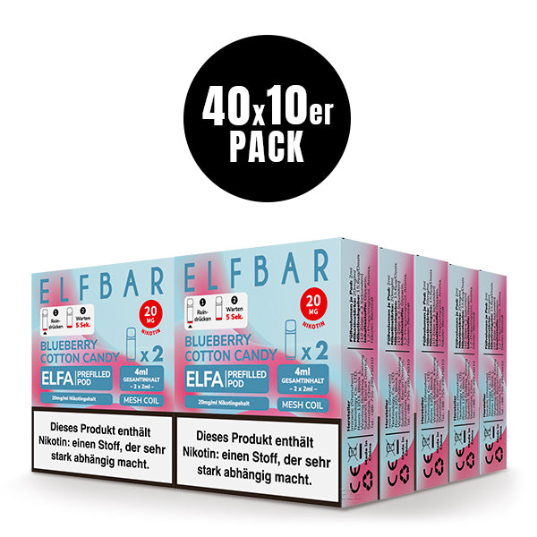 Elfbar ELFA Prefilled Pod Blueberry Cotton Candy 20mg Nikotin 2er Pack