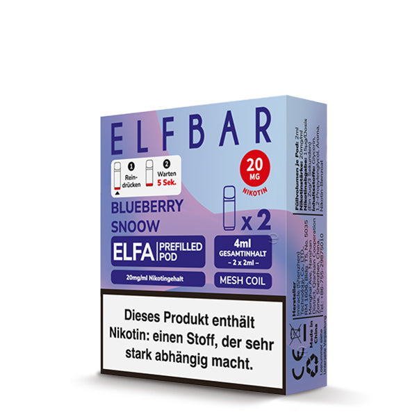 Elfbar ELFA Prefilled Pod Berry Snow 20mg Nikotin 2er Pack