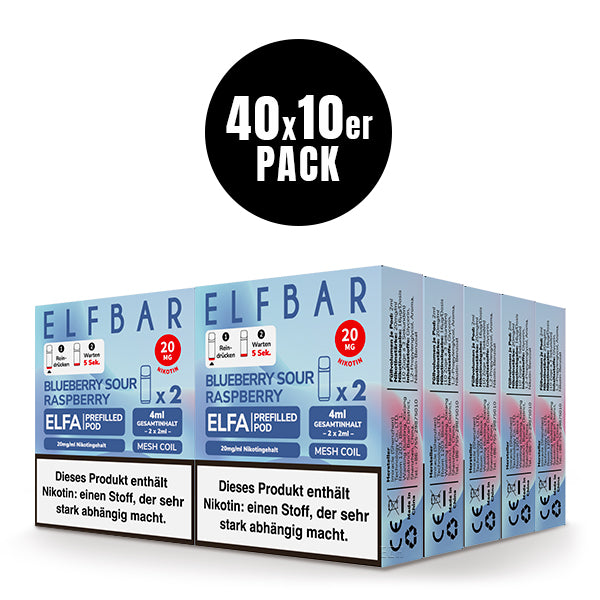 Elfbar ELFA Prefilled Pod Blueberry Sour Raspberry 20mg Nikotin 2er Pack